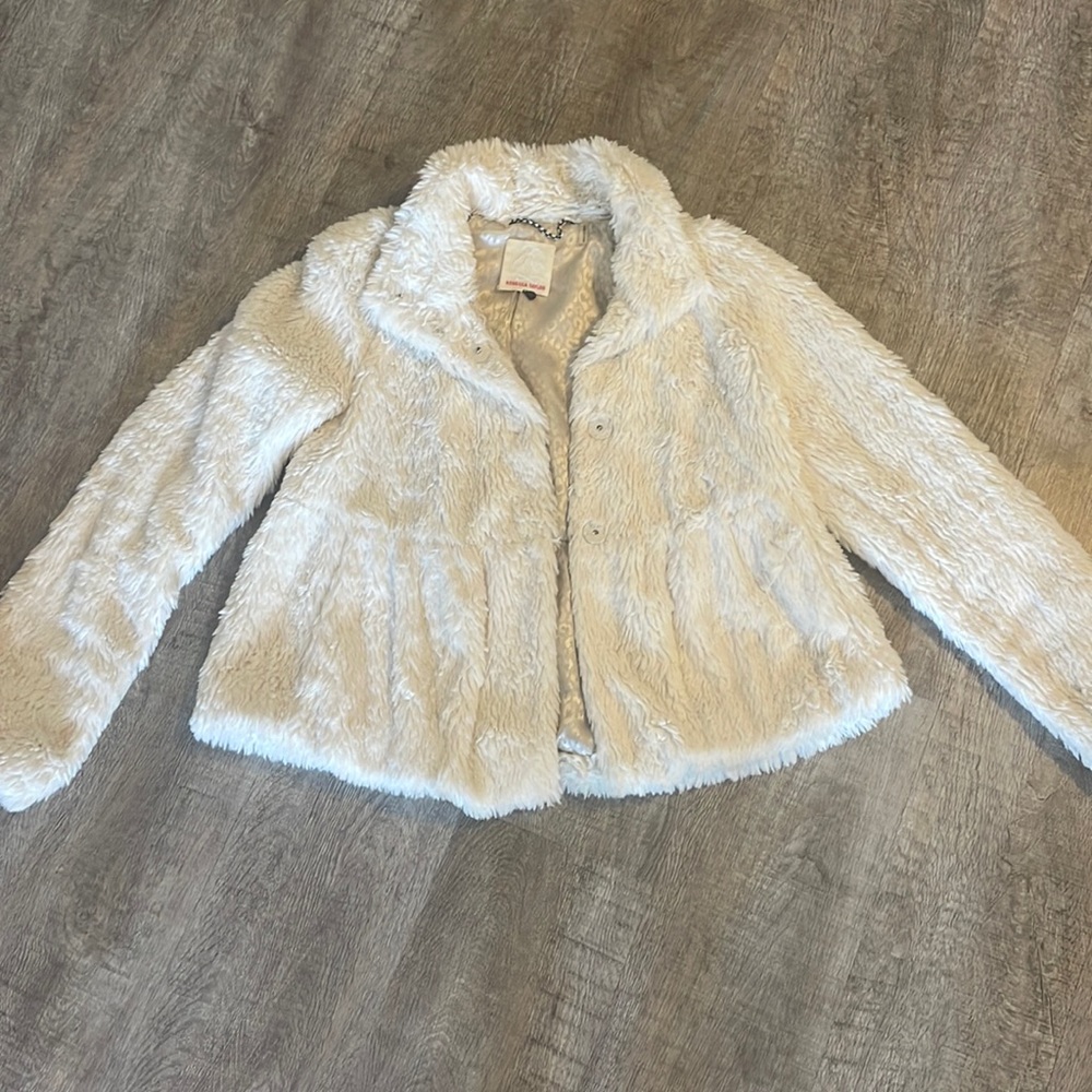 Rebecca Taylor White Teddy Jacket Size Small